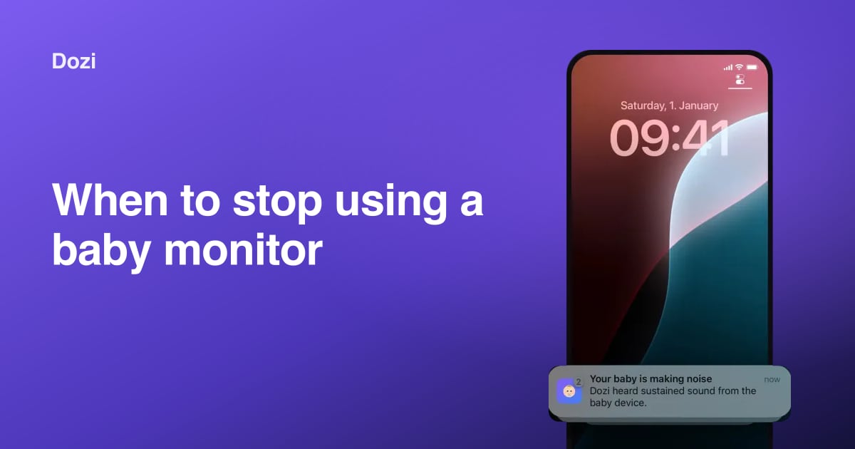 A phone showing a cry alert from a baby monitor app