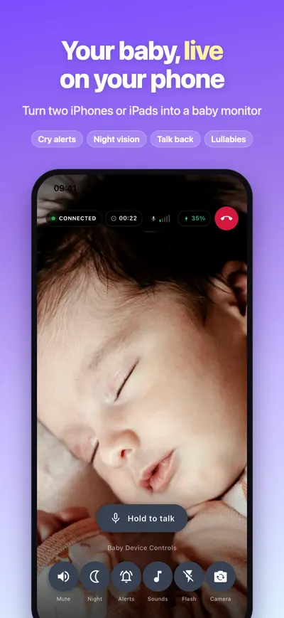 Your baby, live on your phone