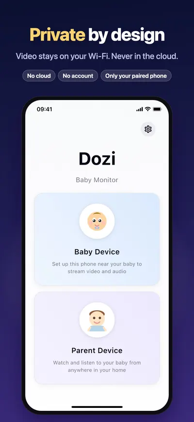 Private by design: no cloud, no account